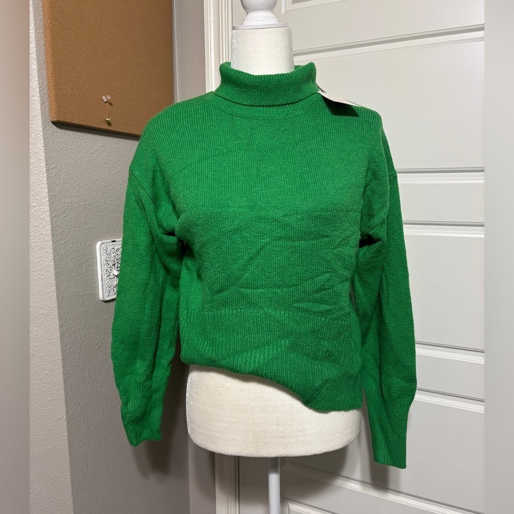 a new day Mock Turtleneck Green Sweater - Picture 2 of 5